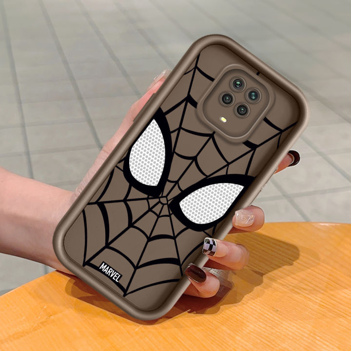 TA for Redmi Note 9 Pro 9S Note 9 Pro Max Back Cover Soft Square Ladder Spider-Man Pattern Cases Silicone Camera Protection Phone Case