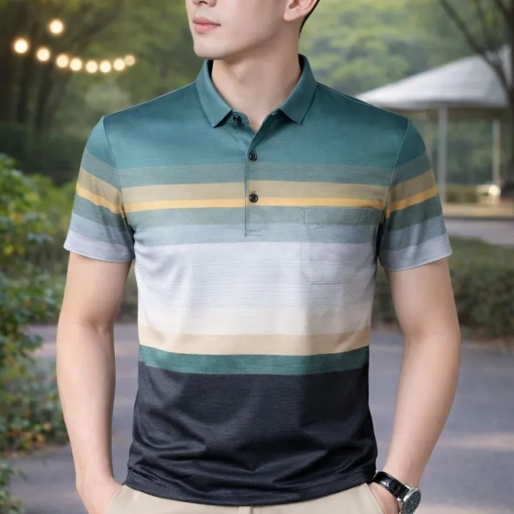 New%20High-Quality%20Cotton%20Polo%20Shirt%20for%20Men%20-%20Slim%20Fit%20Short%20Sleeve%20with%20Striped%20Pattern%20-%20Image%202