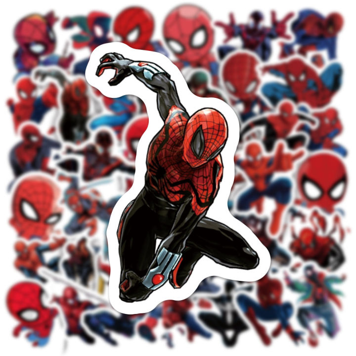 10/30/50pcs%20Disney%20Marvel%20Spiderman%20Graffiti%20Stickers%20Kids%20Toy%20Laptop%20Phone%20Luggage%20Computer%20Car%20Cool%20Sticker%20Cartoon%20Decals%20-%20Image%203