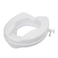 Raised Toilet Seat with Lid 300 Lbs Heavy Duty Elevated Toilet Seat with Tightening Clamps Raised Toilet Seats for Most Elongated Toilets (White, 6 Inches).