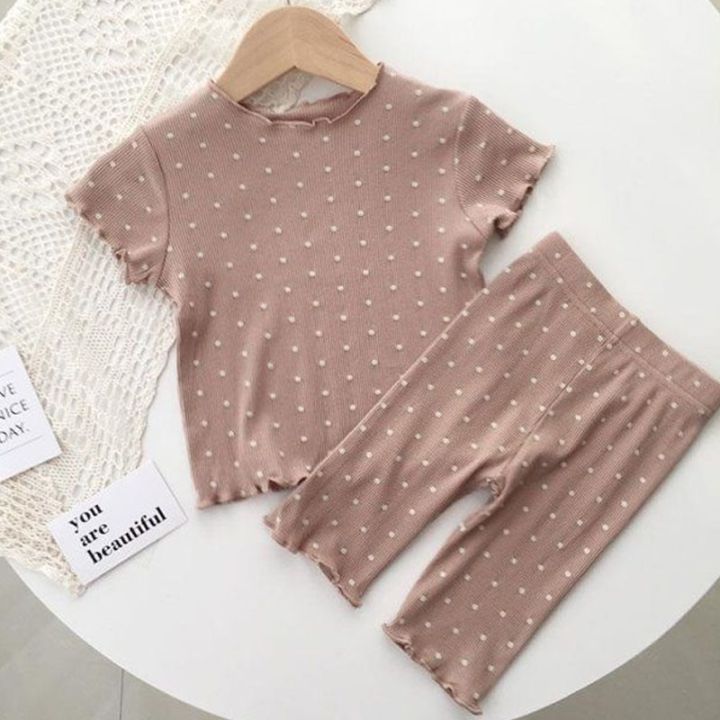 Brand%20New%20Nightgown%20Floral%20Suit%20Baby%20Full%20Printed%20T-shirts%20Summer%202pcs%20Toddler%20Girls%20Trendy%20Short%20Sleeve%20Pajamas%20Set%20Home%20Wear%20-%20Image%206