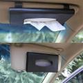 Car Sun Visor PU Leather Tissue Box Auto Clip Holder Paper Napkin. 