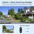 2.4G/5G HD 8MP PTZ Wifi Camera 1/2PCS Four Screens Full Color Night Vision Security Human Detection Audio Tracking Surveillance. 