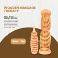 Acu Wooden Hand & Foot Roller Massager Advanced Quality [1Hand+1Foot=2 PCS Massager] Home/Gym or Sports Exerciser for Men & Women. 