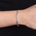 Classic Fashion Men 100% 925 Sterling Silver Bracelet Punk Style Cuban Chain Solid Silver -6 MM/ 6-9 inches Bracelet Boy Jewelry. 
