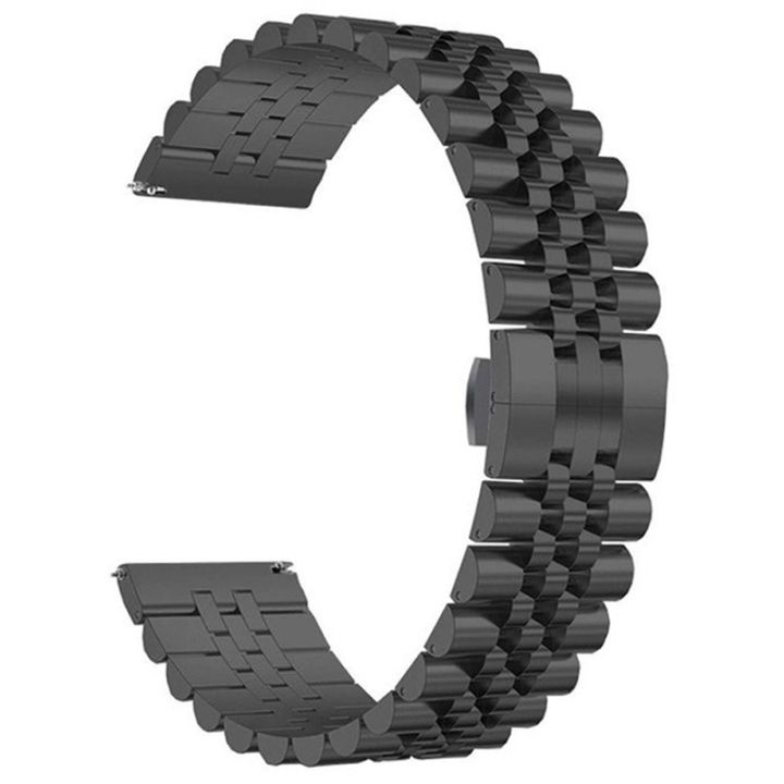 22mm%20Stainless%20Steel%20Five%20Bead%20Watch%20Strap%20Premium%20Metal%20Bracelet%20for%20Smartwatches%20With%20Butterfly%20Buckle%20Jubilee%20Style%20-%20Image%205