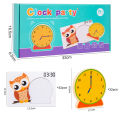 Sunfloweio Kids Owl Clock Time Learning Toys Montessori Teaching Tool Digital Time Matching Cognitive Math Toy Kindergarten Educatinal Game. 