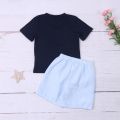 2023 Baby Boy 1-8T Outfits Cotton Clothes Set Baseball Embroidery 2pcs Bodysuit Sleeve T-shirt Toddler Bluey Seersucker Shorts.