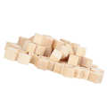 Liu Xing 100Pcs Wooden Cubes Pine Square Blank Blocks for DIY Craft Early Childhood Puzzle Toy 10mm.