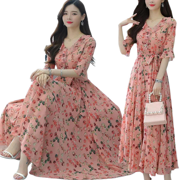 New%20Women's%20Attractive%20Stylish%20Dot%20Print%20Premium%20Quality%20One%20Piece%20Long%20Kurti%203D%20Screen%20Print%20-%20Image%205