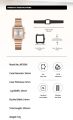 NAVIFORCE NF5048 Stylish Square Women’s Watch with Japanese Quartz Movement and Stainless Steel Strap.