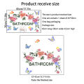 Beautiful Butterfly Flower Wall Stickers Toilet Bathroom Door Decoration Mural Home Decor Self-adhesive Beautify Wallpaper Fayshow. 