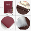 2PCS PU Leather Menu Folder Blank Cover Price List Display Book minghao. 
