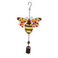 Bee Beetle Glass Painted Wind Chime Pendant.