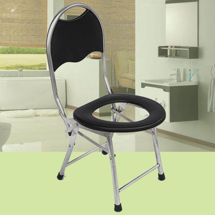 Folding Toilet Seat Stable Seniors Squatting Toilet Stool Chair for Bathroom