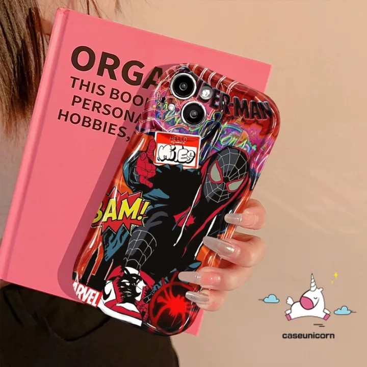 Cartoon%20Marvel%20Doodle%20Wavy%20Curved%20Edge%20Case%20For%20Redmi%2010C%209T%2012%2010%2012C%209%20A1%209C%209A%2010A%20A2%20Note%2012%2010%209%208%2011s%2010s%2011%20Pro%20Max%20Poco%20M3%20X5%20Mi%2011%2012%20Lite%20Trend%20Brand%20Cool%20Spider-Man%20Cover%20-%20Image%203
