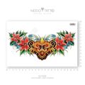 Tattoo sticker Giant flower totem waist and stomach to cover scars stretch marks large picture waterproof long-lasting female.