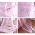 Mosquito Net for Bed, Size Bed Canopy Hanging Curtain Netting, Princess Round Hoop Sheer Bed Canopy for All Purple. 