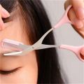 OMQAIO 3PCS Beauty Makeup Grooming Eyebrow Eye Cosmetic Tool Eyebrow Trimmer Hair Remover Comb Eyelash Hair Clips.