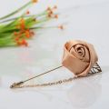 Men's Suit Brooch MEN and WOMEN Rose Flower Coat Pin with Chain.