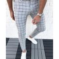 Plaid Men Pants Skinny Pants Men's Clothing Pantalon Trousers Pencil Pants Men's Ropa Hombre Streetwear Men Smart Casual Pants. 