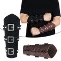 Cosplay Leather Armor Arm Viking Bangles Pirate Knight Gauntlet Wristband Bracer Accessories New Men's Bracelet Punk Hop.