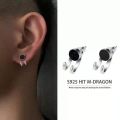 S925 Hikaw Silver Earings for Men Hook Piercing Earrings Set Earings for Women Set Non Tarnish Hypoallergenic Accessorie.