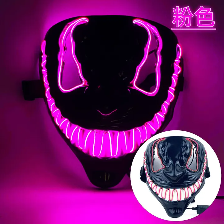 Halloween%20Neon%20Venom%202%20Glowing%20Mask%20European%20and%20American%20Movies%20Horror%20Funny%20Full%20Face%20LED%20Mask%20Color%20Cosplay%20Costume%20Supplies%20-%20Image%207