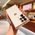 Soft Electroplated Love Heart Phone Case For Samsung S24 S23 S22 Ultra S21 Plus S20 FE A13 A53 A52 A12 Silicone Shockproof Cover.