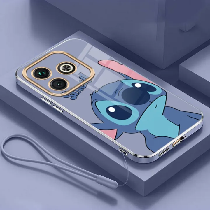 realme%20Note%2050%20note50%202024%20Lovely%20Monster%20Stitch%20Rubber%20Phone%20Cover%20Glossy%20Plating%20Case%20Shockproof%20Casing%20with%20Strap%20-%20Image%203