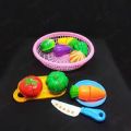 Play Food Toy cutting Fruit & Food cutter Set play Kitchen Kits early Education Toys for Girls AND BOYS 10 Pcs. 