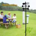 Weather Station, Weather Station Rain Gauge,Gauge and Thermometer.