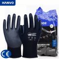 10 Pairs PU Nitrile Safety Coating Nylon Cotton Work Gloves Palm Coated Gloves Mechanic Working Gloves have CE EN388.