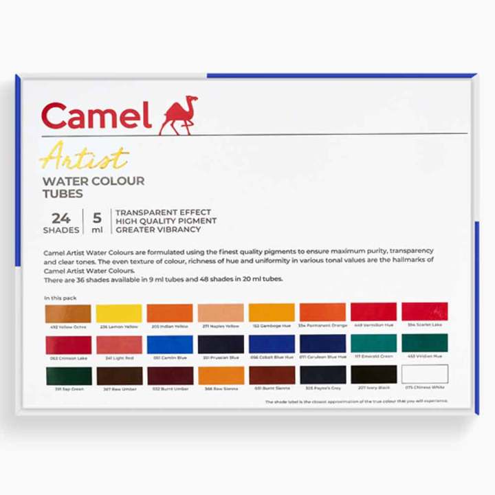 Camel%20Artist%20Quality%20Water%20Colour%20Box%205%20ml%2024%20Shades%20Professional%20Watercolour%20Paint%20Set%20-%20Image%203