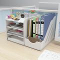Book stand, file shelf, desk storage, bookshelves, simple tables, student document storage shelves, office supplies. 