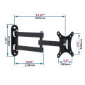 Wall Mount Moving TV Stand 14 to 42 inch Fully Adjustable Tilt Triple Arm LED Monitor LCD TV Wall Mount Bracket. 