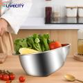Side Drain Rice Strainer Stainless Steel Rice Washer Strainer Bowl Quick Drainage Kitchen Tool for Rice Fruit Vegetables Southeast Asian Favorite Stainless Steel Food Strainer. 