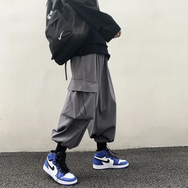 insFashion%20Cargo%20Pants%20Male%20Korean%20Trendy%20Hong%20Kong%20Style%20Student%20Drawstring%20Ankle-Tied%20Loose%20Ninth%20Straight%20Casual%20Pants%20-%20Image%202