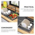 Easy Clean 304 Stainless Steel Stainless Steel Dish Drying Rack Rustproof Layer Large Capacity Kitchen Sink Dish Drainer Multi-Functional Adjustable Design Adjustable Drain Basin Vegetable Storage. 