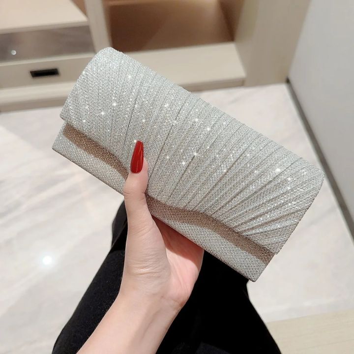 Ladies%20Glitter%20Silver%20Clutch%20Bag%20Envelope%20Evening%20Bag%20Fashion%20Elegant%20Long%20Purse%20Women%20Chain%20Shoulder%20Bags%20Wedding%20Party%20Handbag%20-%20Image%202