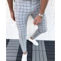 Plaid Men Pants Skinny Pants Men's Clothing Pantalon Trousers Pencil Pants Men's Ropa Hombre Streetwear Men Smart Casual Pants. 