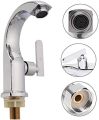 Popular deck mounted modern style simplecity design cold water wash basin faucet bathroom tap Basin Pillercock with single handle.