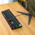 USB Wired 104 Keys Gaming Mechanical Keyboard With No Delay In Key Press And Colorful Backlight. 