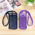 Water Bottle Mesh Cup Pouch Shoulder Carrier Mug Holder Bag Portable Mobile Phone Carry Bag for Outdoor Sports Camping. 