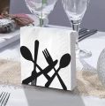Metal Napkin Holder with Tissue Paper for Table/black /one pc.