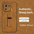 lthmy for Xiaomi Mi 11 Pro case hard shockproof PU leather cellphone back cover phone casing Bracket Holder.