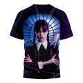 Wednesday Addams Cosplay T-shirt Men Harajuku Movie Streetwear Tees Male Popluar Cool Summer O-neck Tops Boys Fashion Clothing.