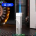 New Ultra-Thin Long Stripe Jet Torch Lighter Metal Turbo 1300 C Windproof Butane Lighters. 
