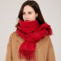 Winter 100% Wool Scarf For Women Brand shawls Thicken Warm Soft Scarves Winter Female Solid Shawls Wrap Pashmina Tassels Scarfs. 