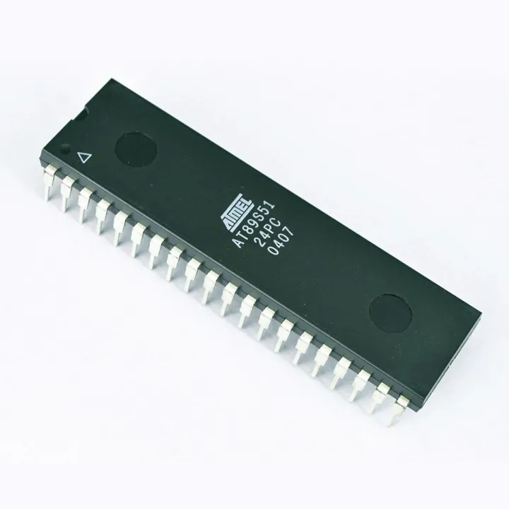 AT89C51 89S51 AT89C51-24PI AT89C51-24PU AT89C51-24PC IC DIP-40 Microcontroller IC 8-Bit 24MHz 4KB Flash Memory Through Hole Integrated Circuits MCU Chip Leads